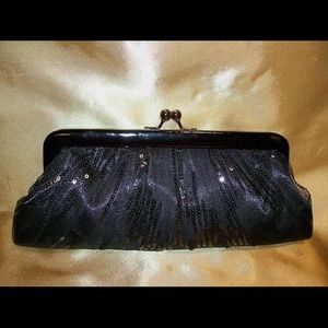 Black Clutch Bag with Chain